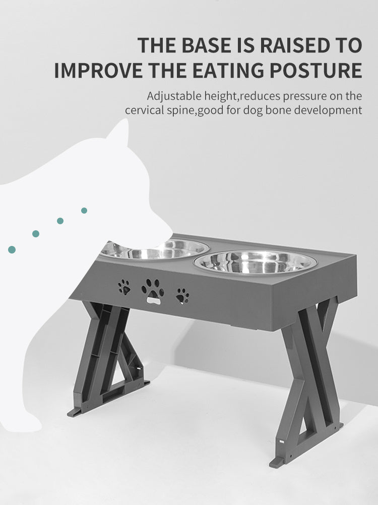 Bol en acier inoxydable pour animaux.