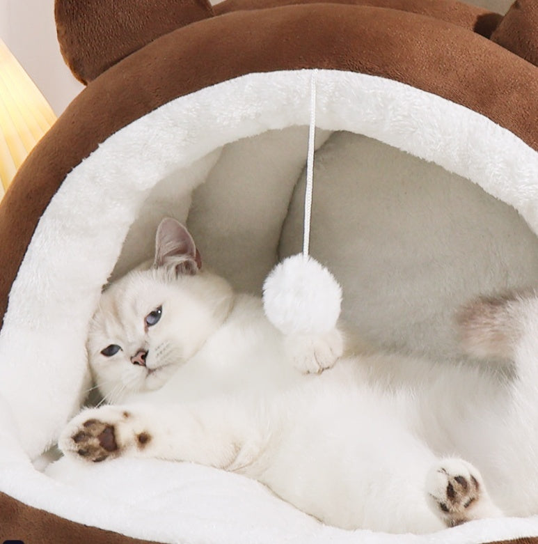 Nid de chat cocooning.