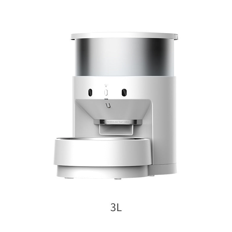 Distributeur automatique intelligent de croquettes pour animaux.