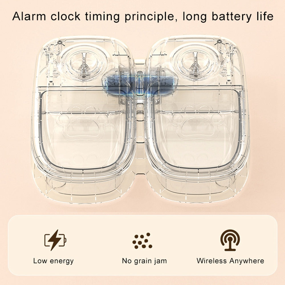 Distributeur de nourriture avec minuteur intelligent pour chiens et chats.